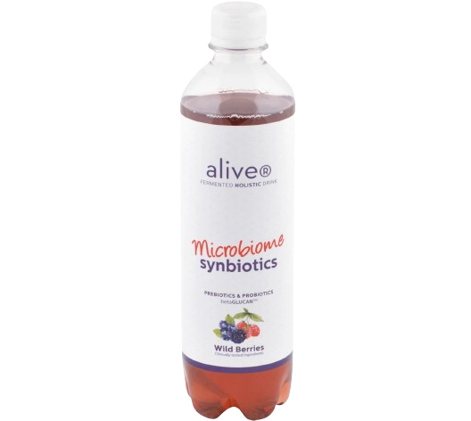 AliveR fermentovaný synbiotický nápoj (probiotický a prebiotický) na vodnej báze s lesným ovocím 500 ml