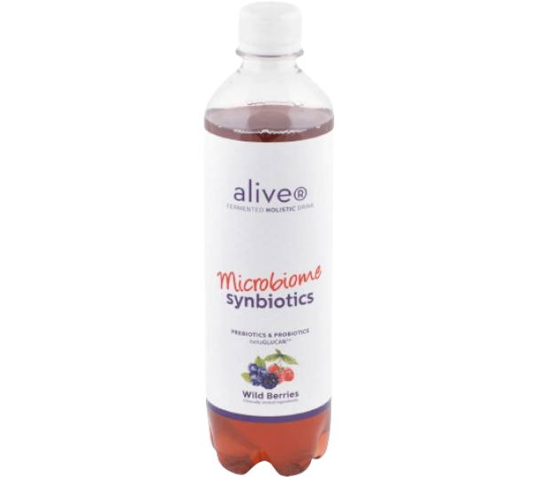 AliveR fermentovaný synbiotický nápoj (probiotický a prebiotický) na vodnej báze s lesným ovocím 500 ml
